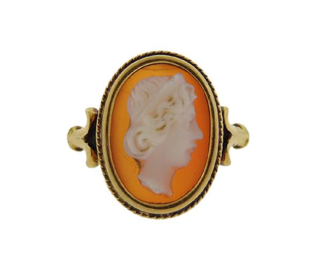 Antique 18k Gold  Cameo Ring (1 of 3)