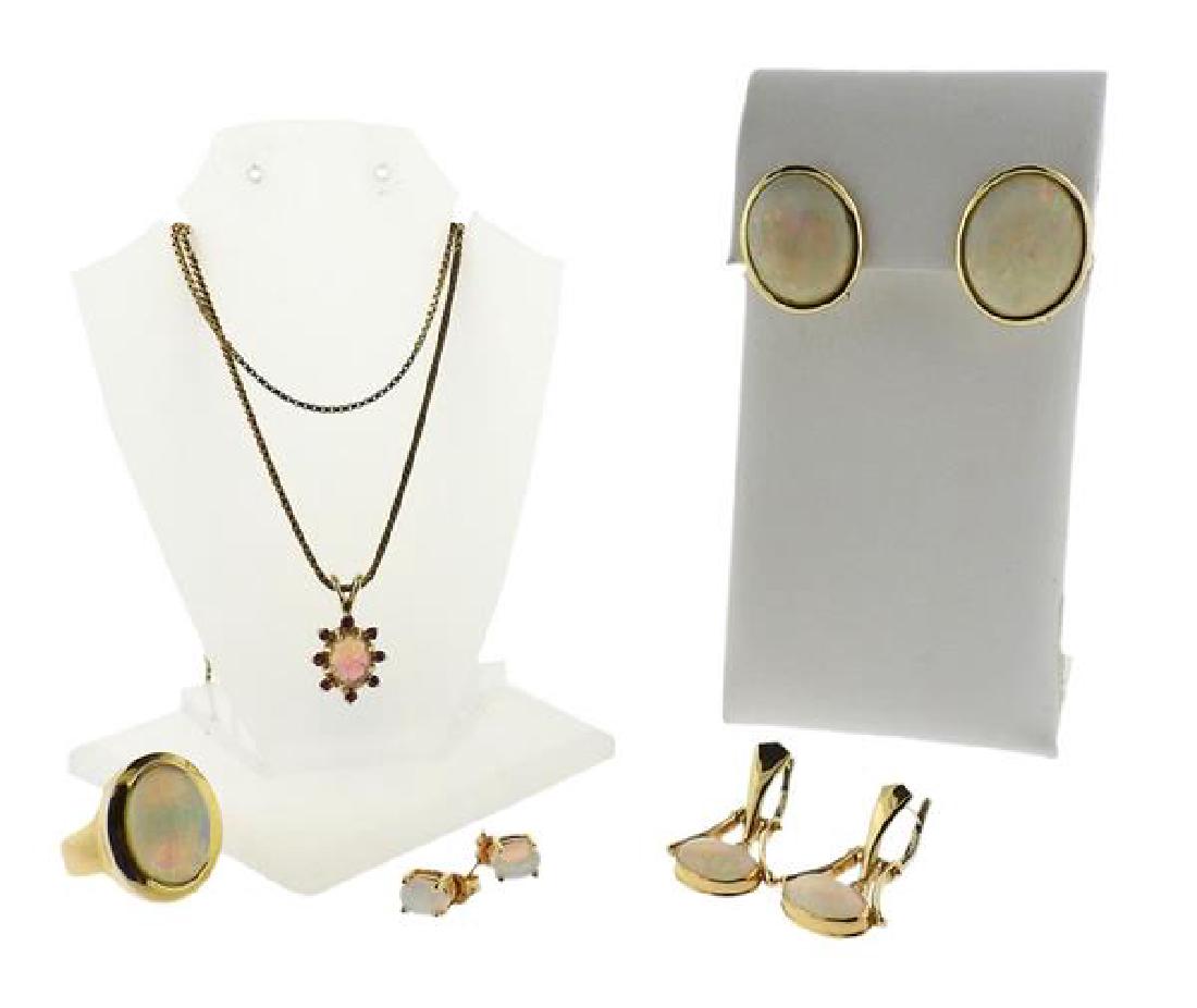14k Gold Opal Diamond Jewelry Lot (1 of 7)