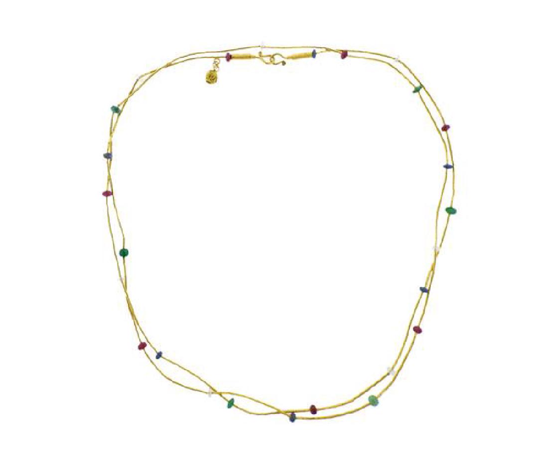 Gurhan 24K Gold Multi Gemstone Necklace (1 of 4)