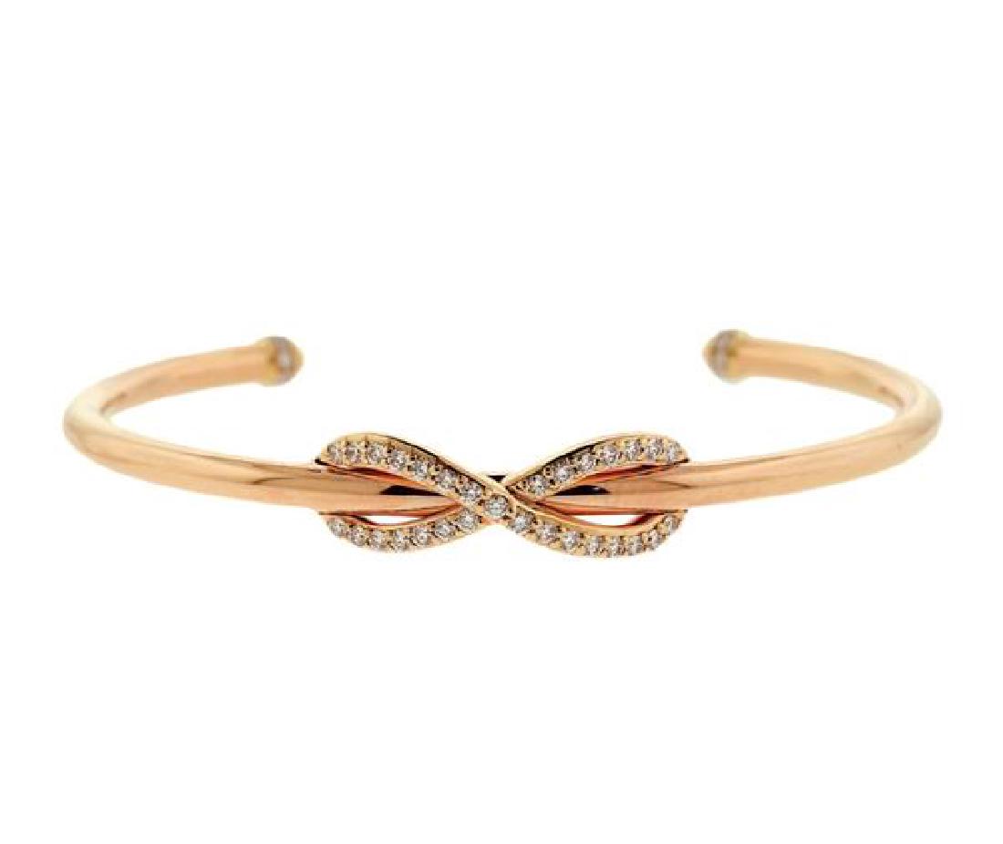 Tiffany & Co 18k Rose Gold Diamond Infinity Cuff (1 of 4)
