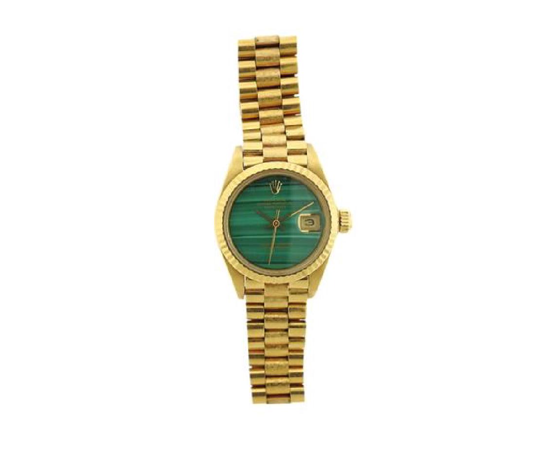 Rolex President 18k Gold Malachite Dial Watch 6917 (1 of 4)