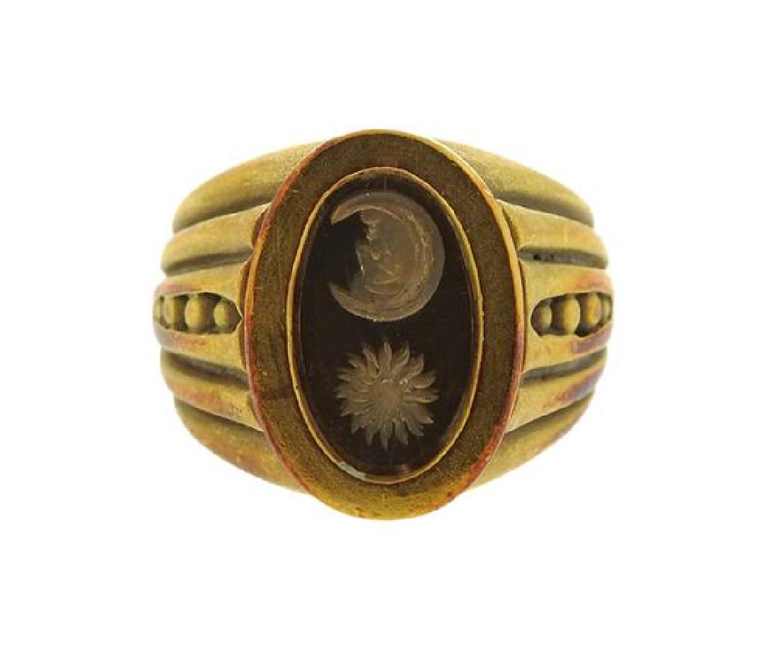 1984 Kieselstein Cord 18K Gold Intaglio Ring (1 of 3)