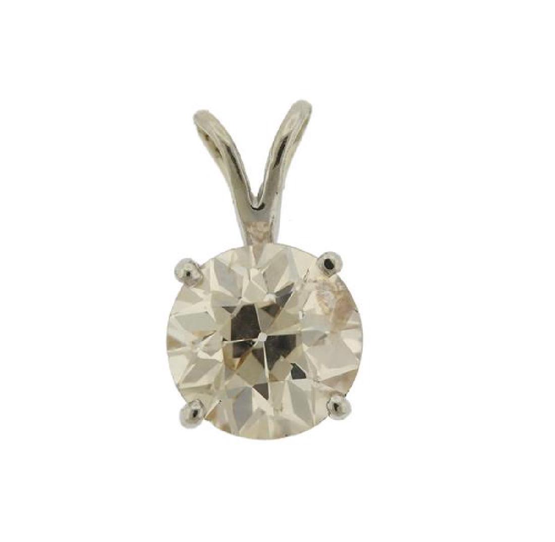 14K Gold RBC Diamond Solitaire Pendant (1 of 4)