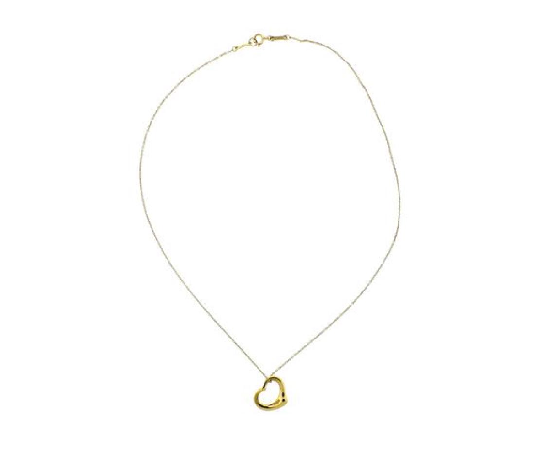 Tiffany & Co Peretti Open Heart Pendant Necklace (1 of 5)