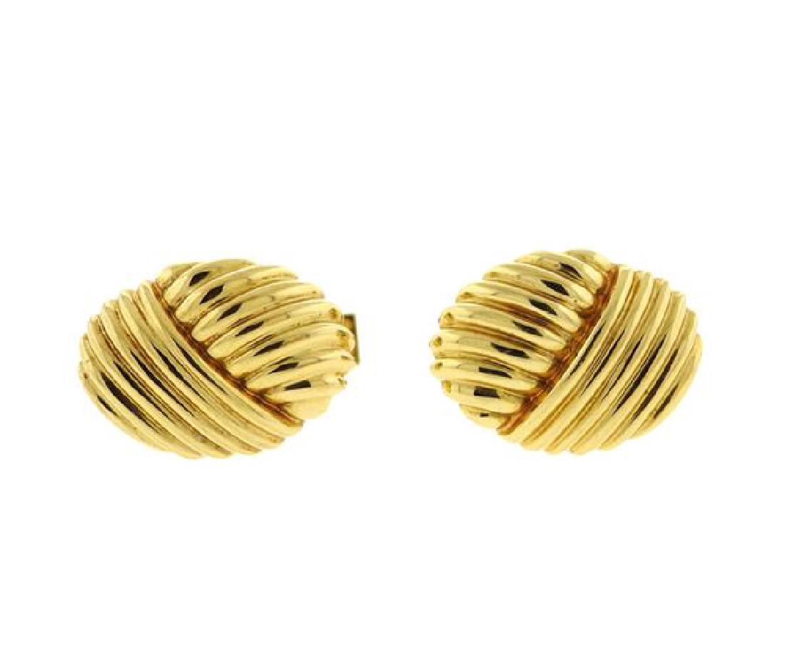 Vintage Tiffany & Co 18K Gold Oval Cufflinks (1 of 4)