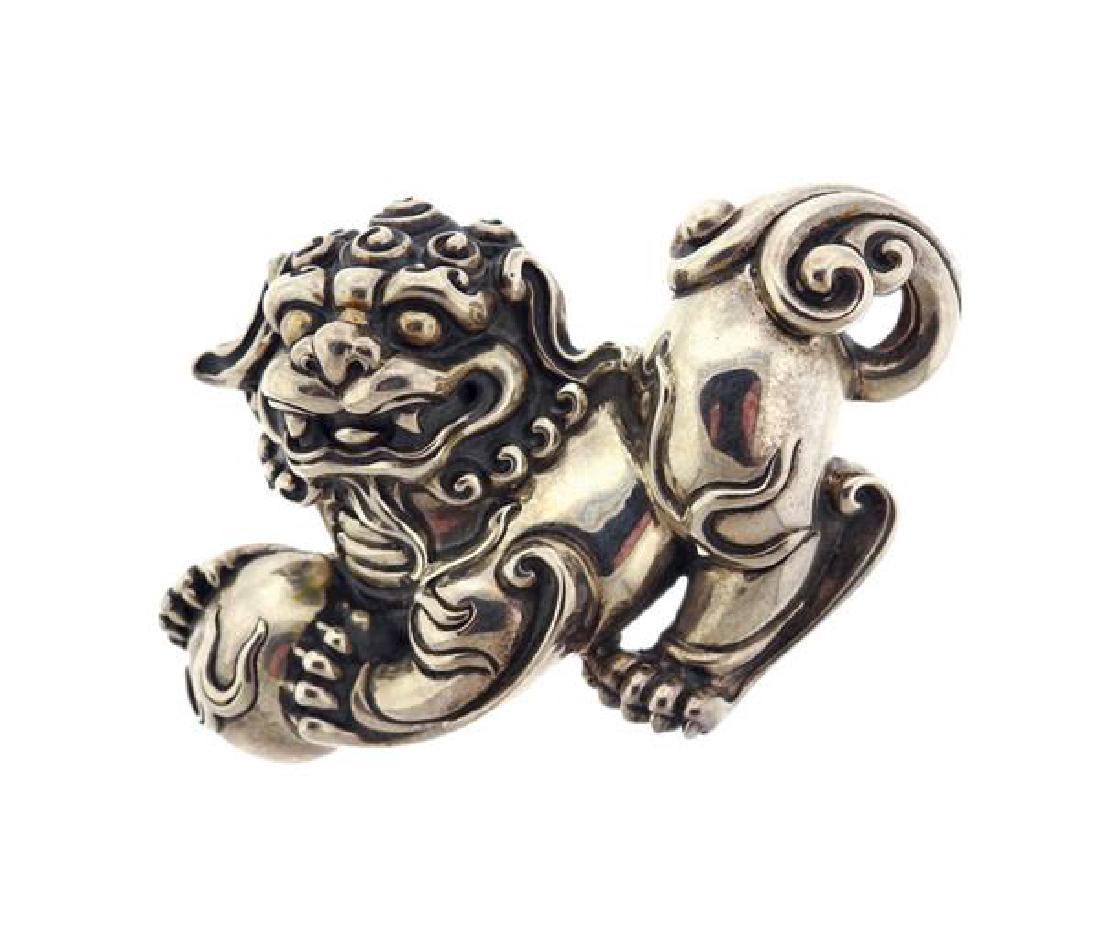 Kieselstein Cord Sterling Lion Belt Buckle (1 of 5)