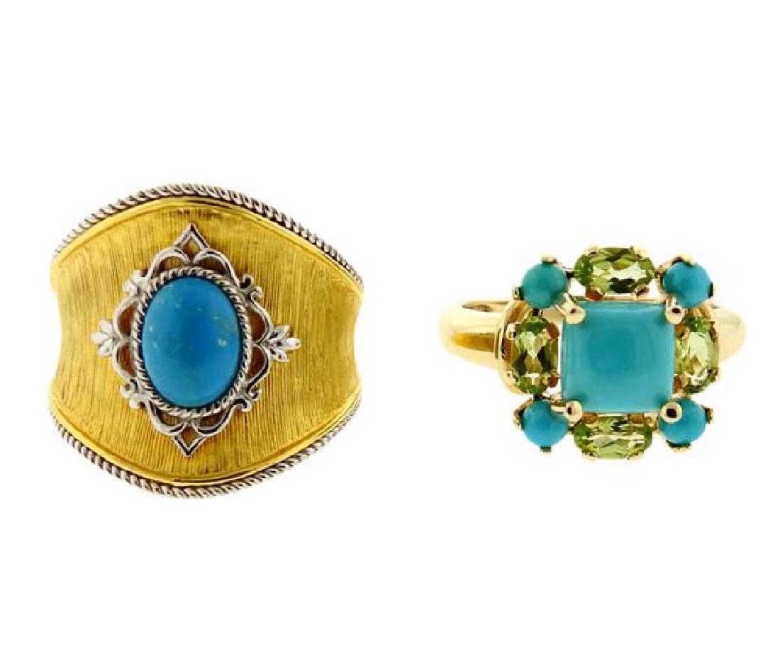 14k Gold Turquoise Ring Lot (1 of 3)