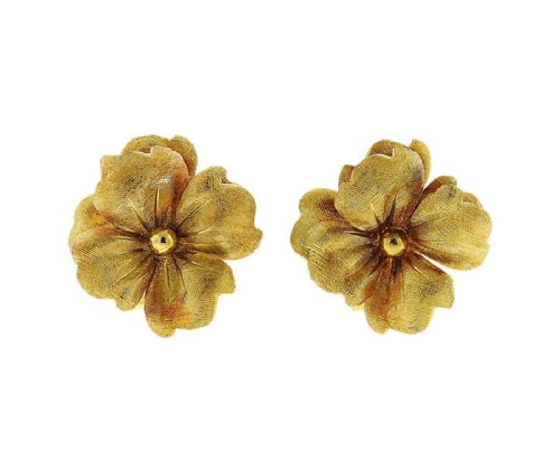 Tiffany & Co 14k Gold Flower Earrings (1 of 4)
