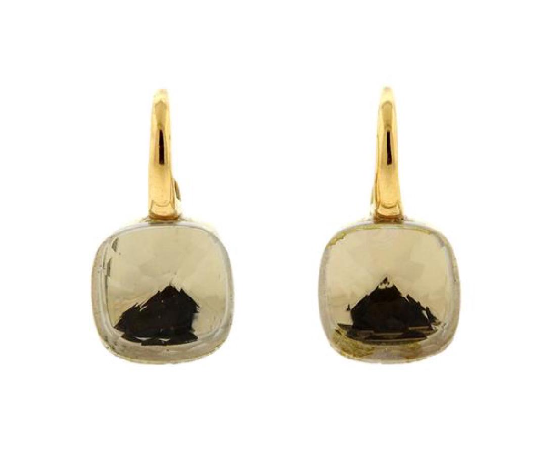 Pomellato Nudo 18k Gold Clear Stone Earrings (1 of 3)