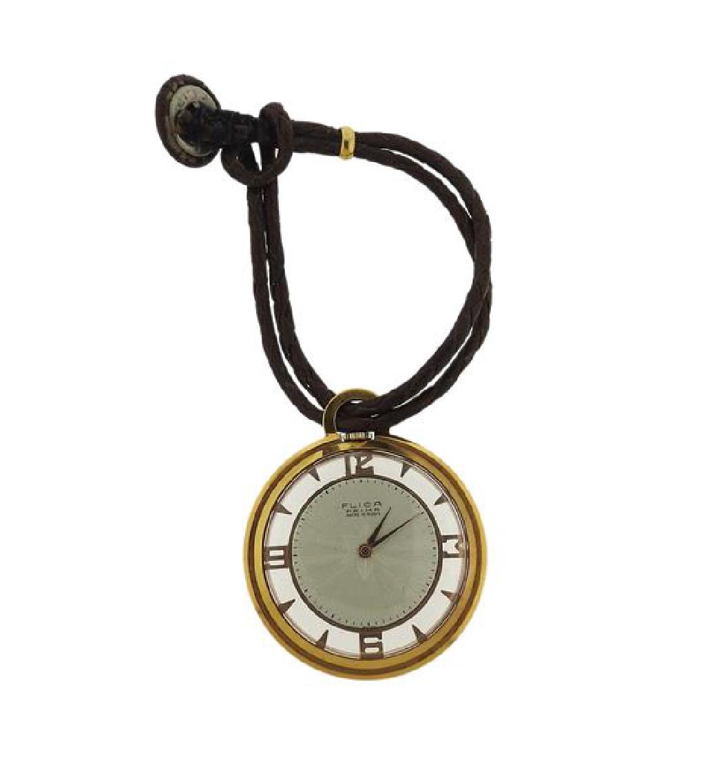 Flica Prima Gold Plated Mechanical Pocket Watch (1 of 5)