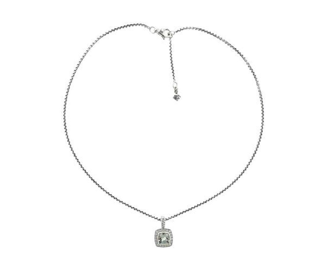 David Yurman Albion Sterling Diamond Prasiolite Pendant (1 of 5)