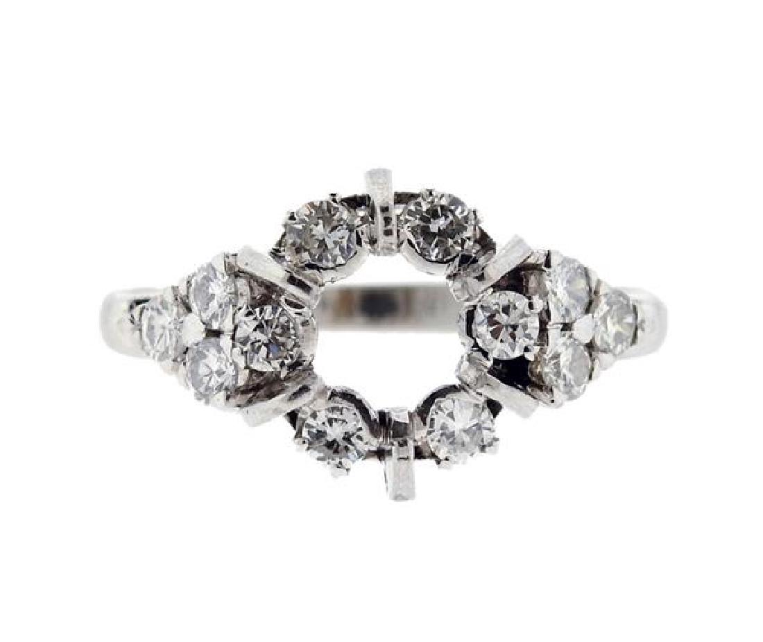 Platinum Diamond Engagement Ring Mounting (1 of 3)