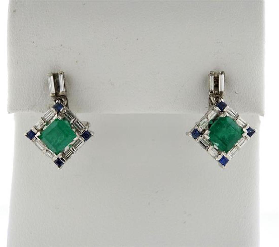18k Gold Diamond Gemstone Earrings (1 of 2)