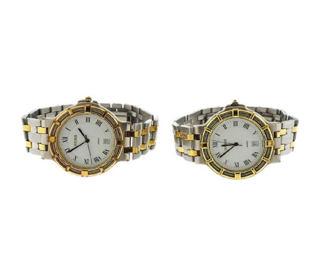 David Webb Gold Steel Quartz Watch Lot of 2 (1 of 3)