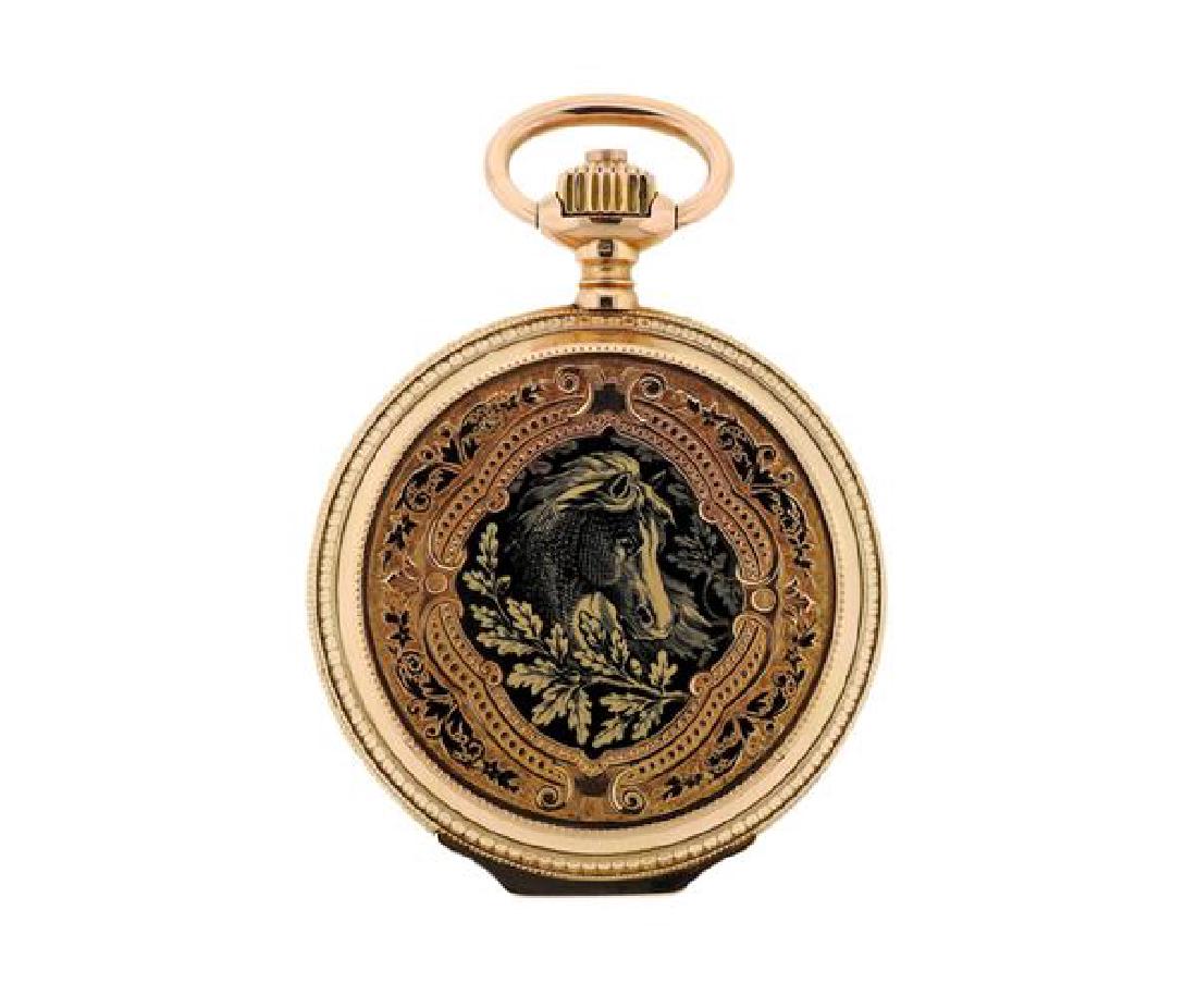 Antique Fancy G.A. Huguenin & Fils 18k Gold Pocket (1 of 6)