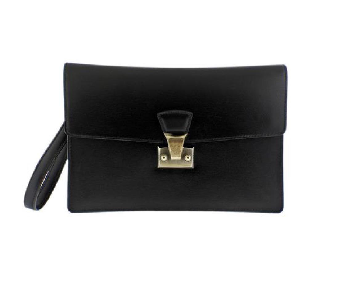 Cartier Black Leather Steel Buckle Men's Pochette (1 of 3)