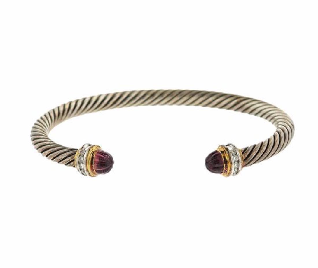 David Yurman 18K Gold Sterling Diamond Tourmaline (1 of 4)