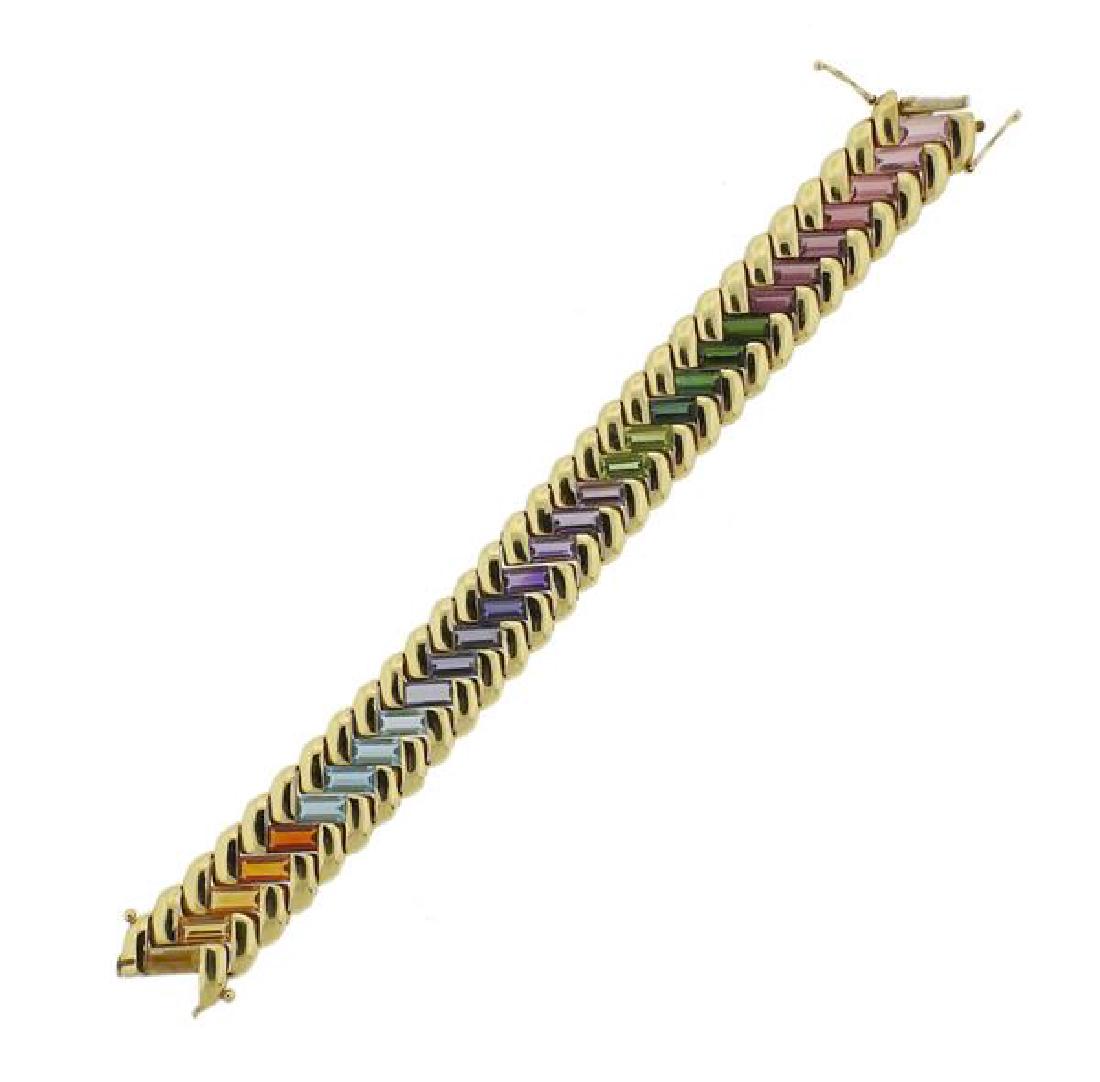 H Stern 18k Gold Multi Color Gemstone Bracelet (1 of 6)