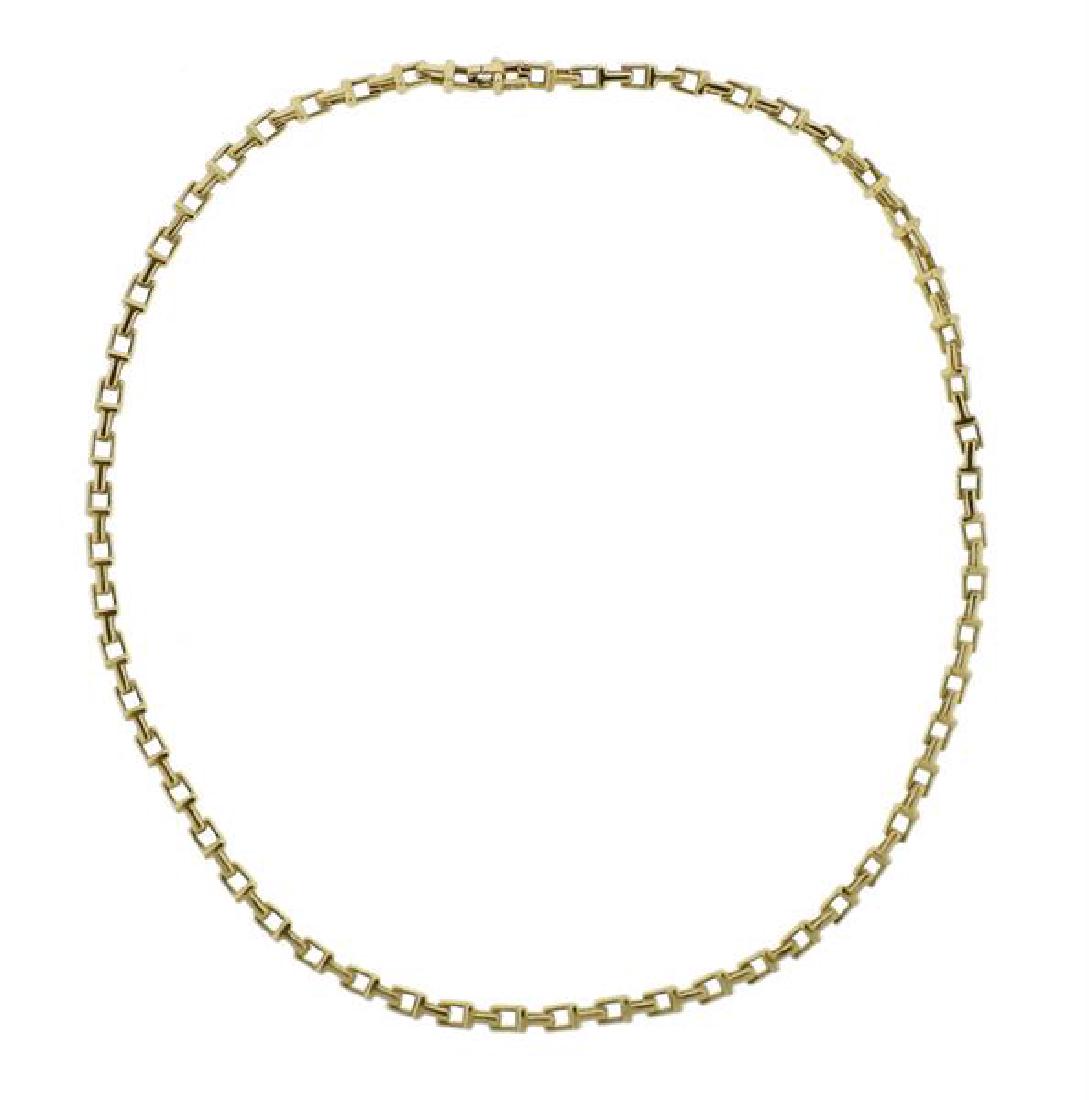 Tiffany & Co T 18K Gold Link Necklace (1 of 4)