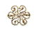 Antique 14K Gold Diamond Pearl Brooch Pendant