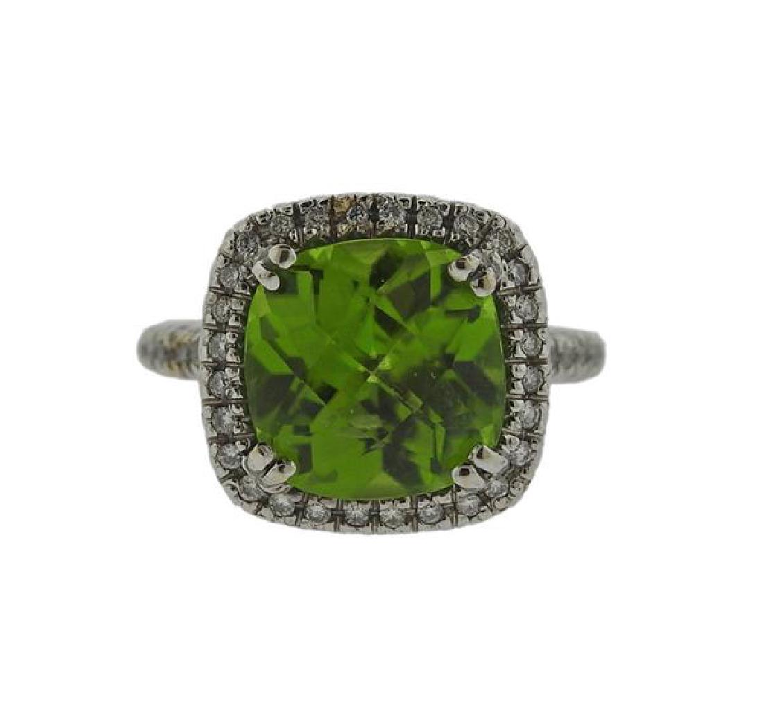 18k Gold Peridot Diamond Ring (1 of 4)