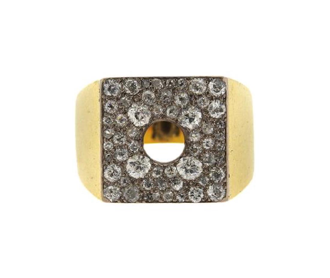 18k Gold Platinum Diamond Ring (1 of 3)