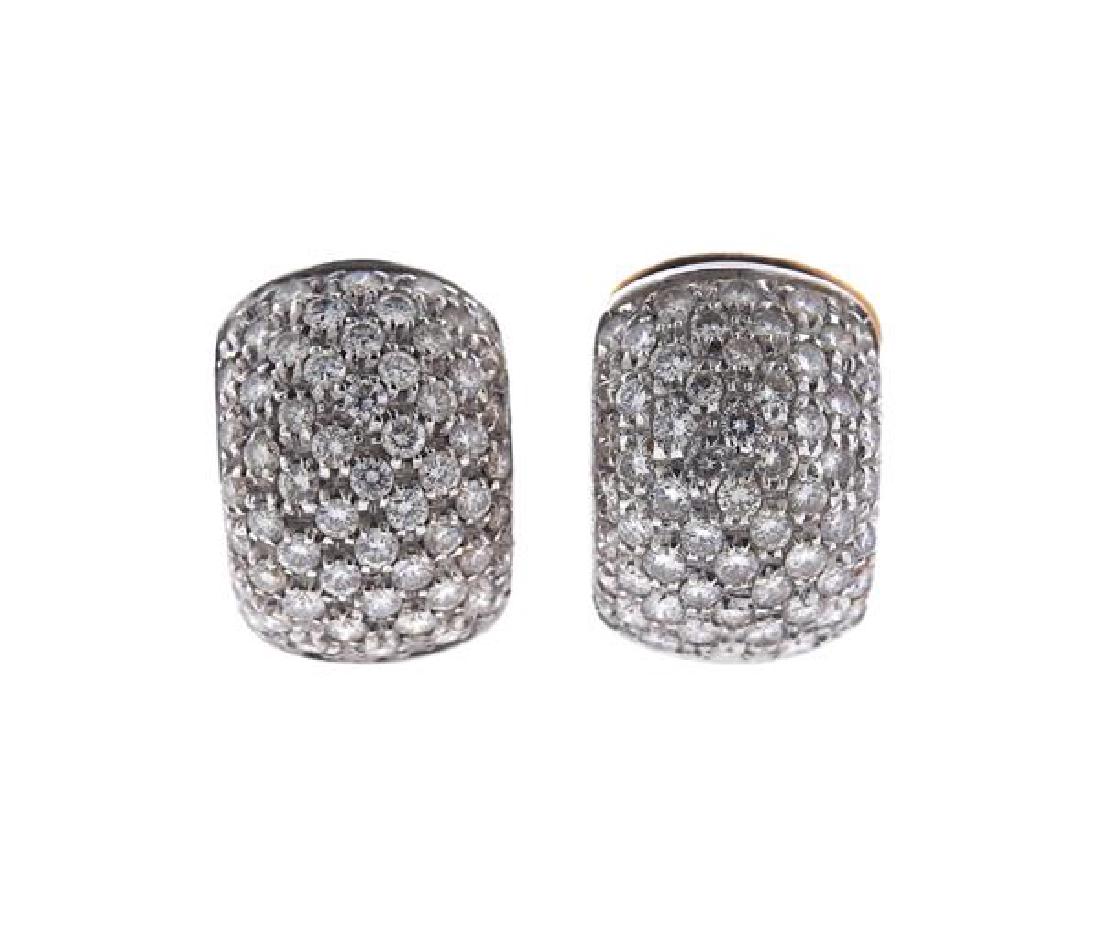 18k Gold Diamond Multi Gemstone Hoop Earrings (1 of 4)