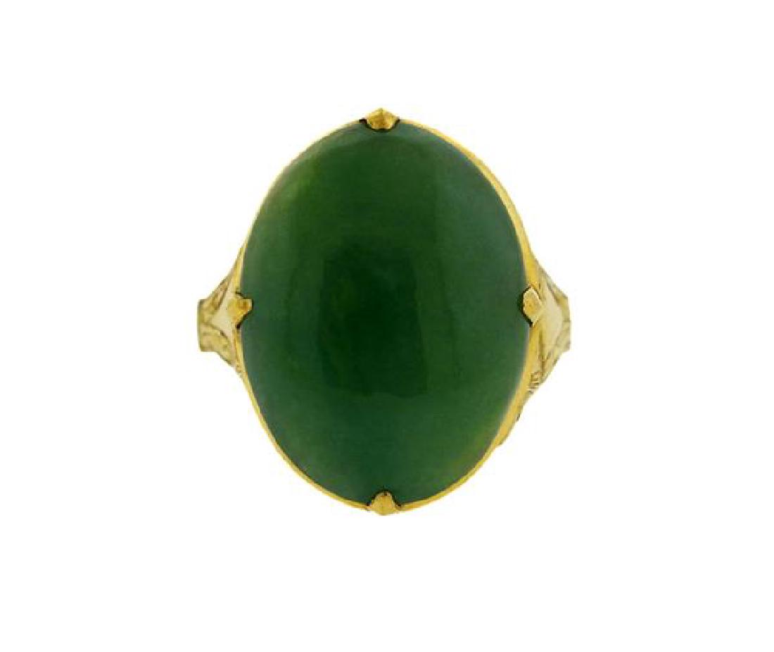 22K Gold Jade Ring (1 of 4)