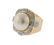 Large 14K Gold Diamond Pearl Cocktail Ring - 2