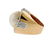 Large 14K Gold Diamond Pearl Cocktail Ring - 3