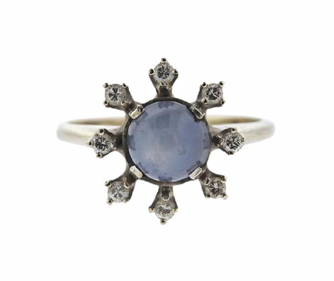 14K Gold Diamond Star Sapphire Ring (1 of 3)