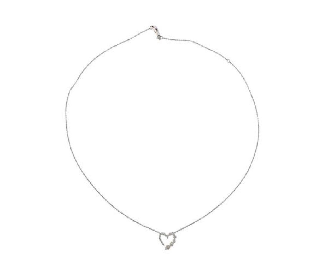14K Gold Diamond Heart Pendant Necklace (1 of 4)