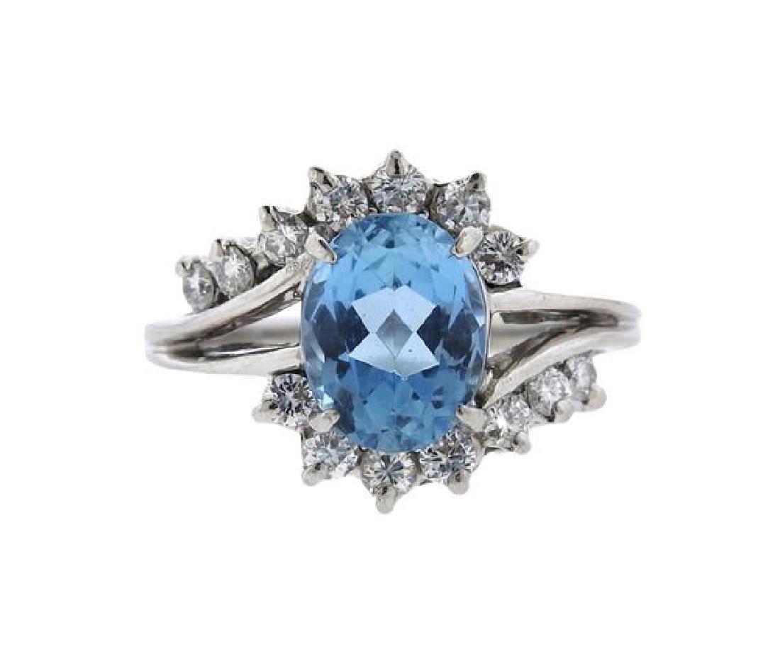 Platinum Diamond 1.91ct Aquamarine Ring (1 of 3)
