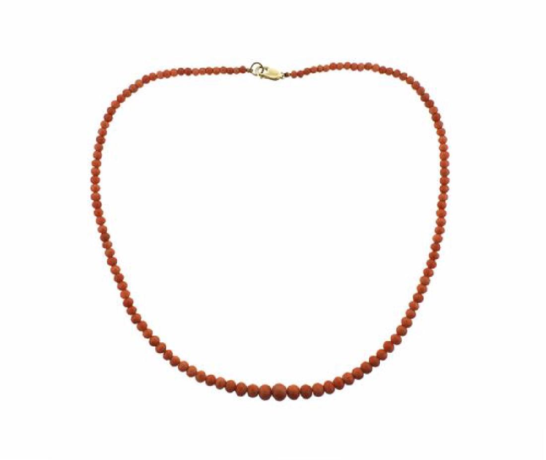 14K Gold Coral Necklace (1 of 3)