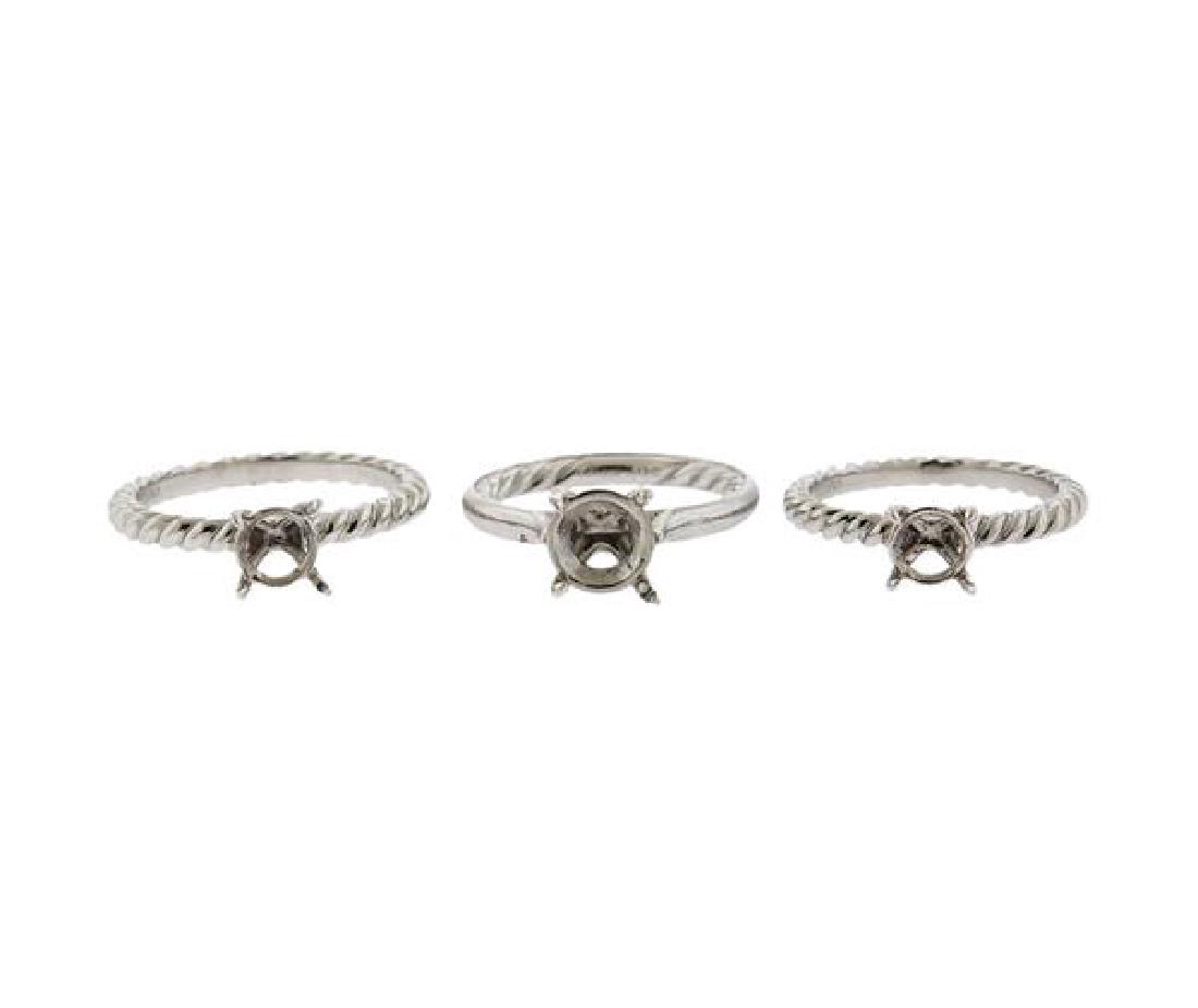 David Yurman Platinum Engagement Ring Setting Lot of 3 (1 of 4)