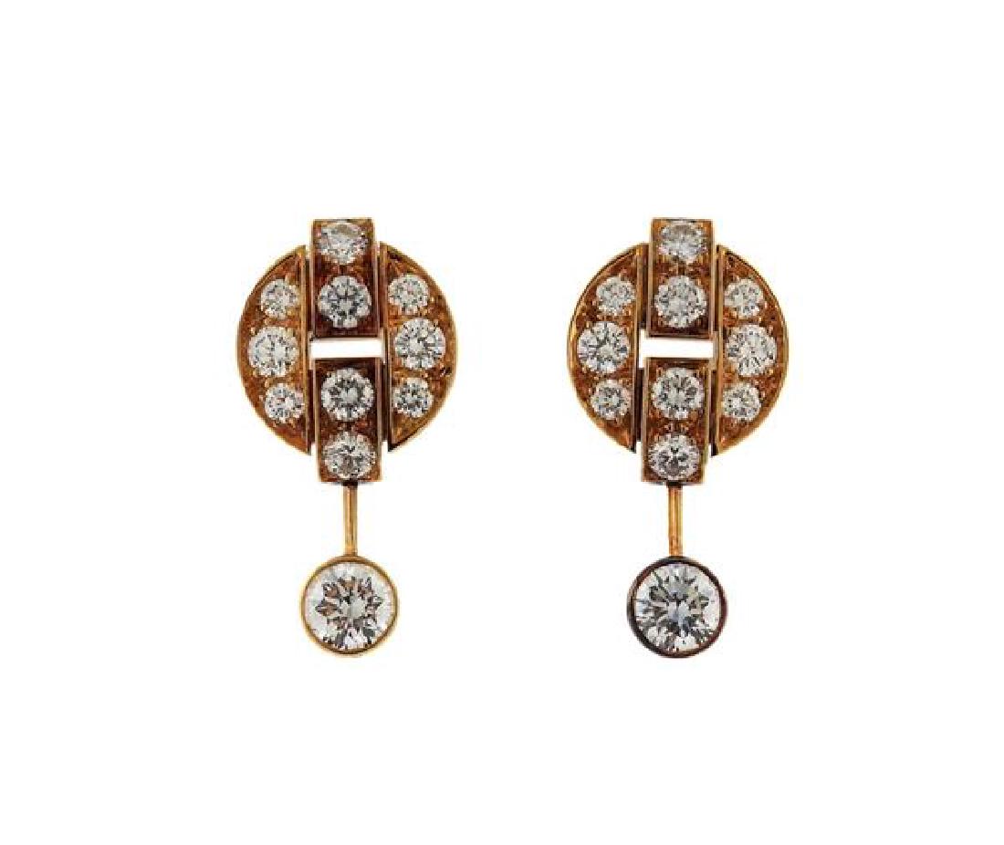Cartier Himalia 18k Gold Diamond Earrings (1 of 4)