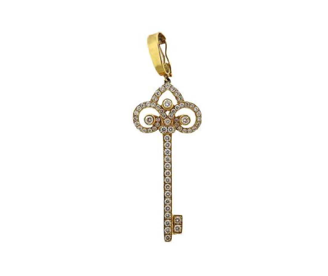 18k Gold Diamond Key Pendant (1 of 3)
