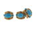 14K Gold Blue Stone Earrings Ring Setting
