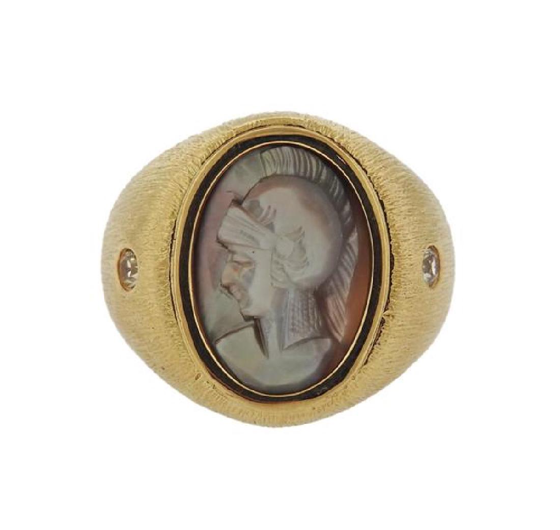 10K Gold Shell Cameo Ring (1 of 3)