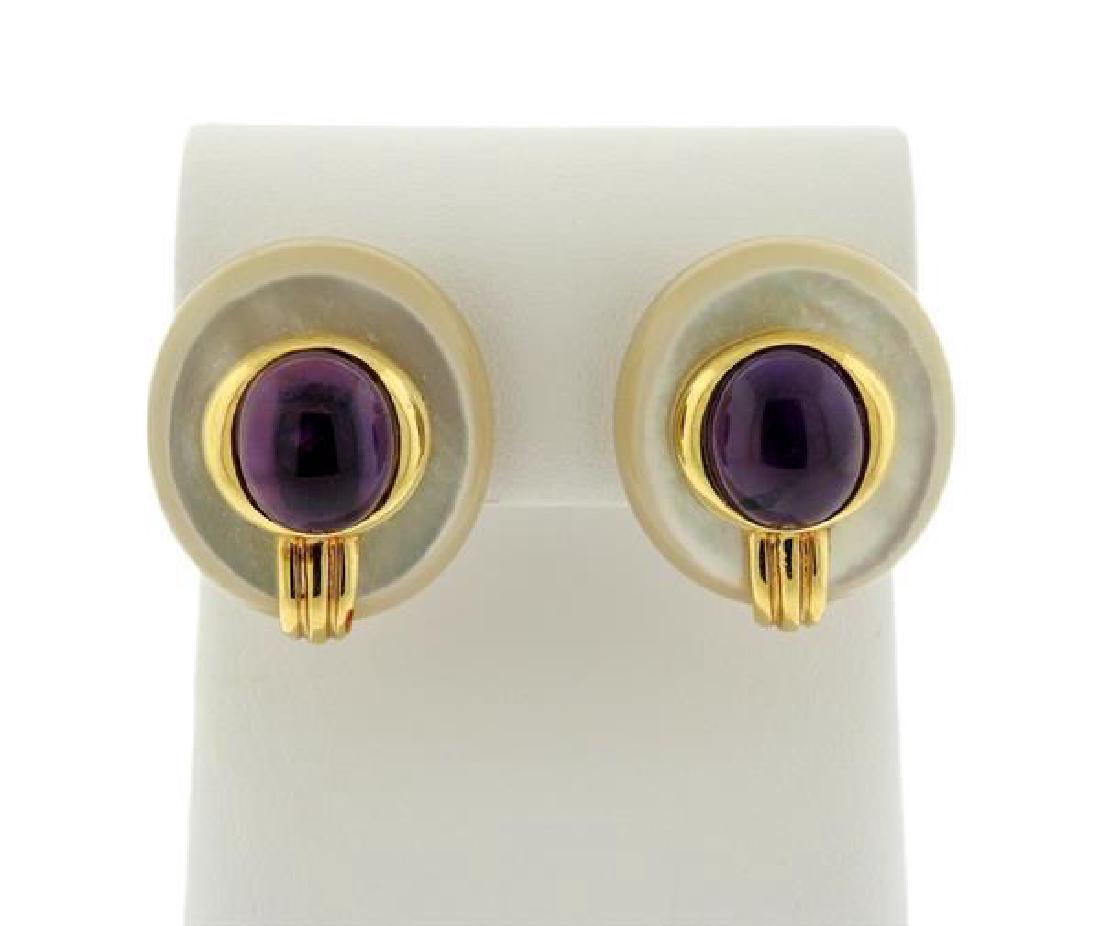Kai Yin Lo Sterling MOP Amethyst Earrings (1 of 6)