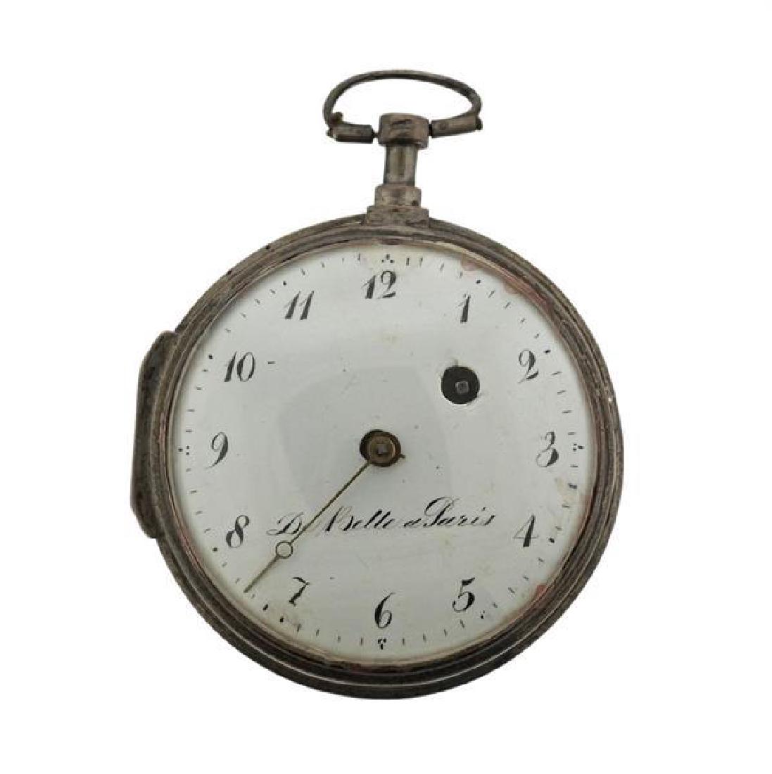 Antique French Silver Fusee Pocket Watch (1 of 6)