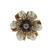 14K Gold Diamond Sapphire Pearl Ring