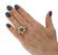 14K Gold Diamond Sapphire Pearl Ring - 4