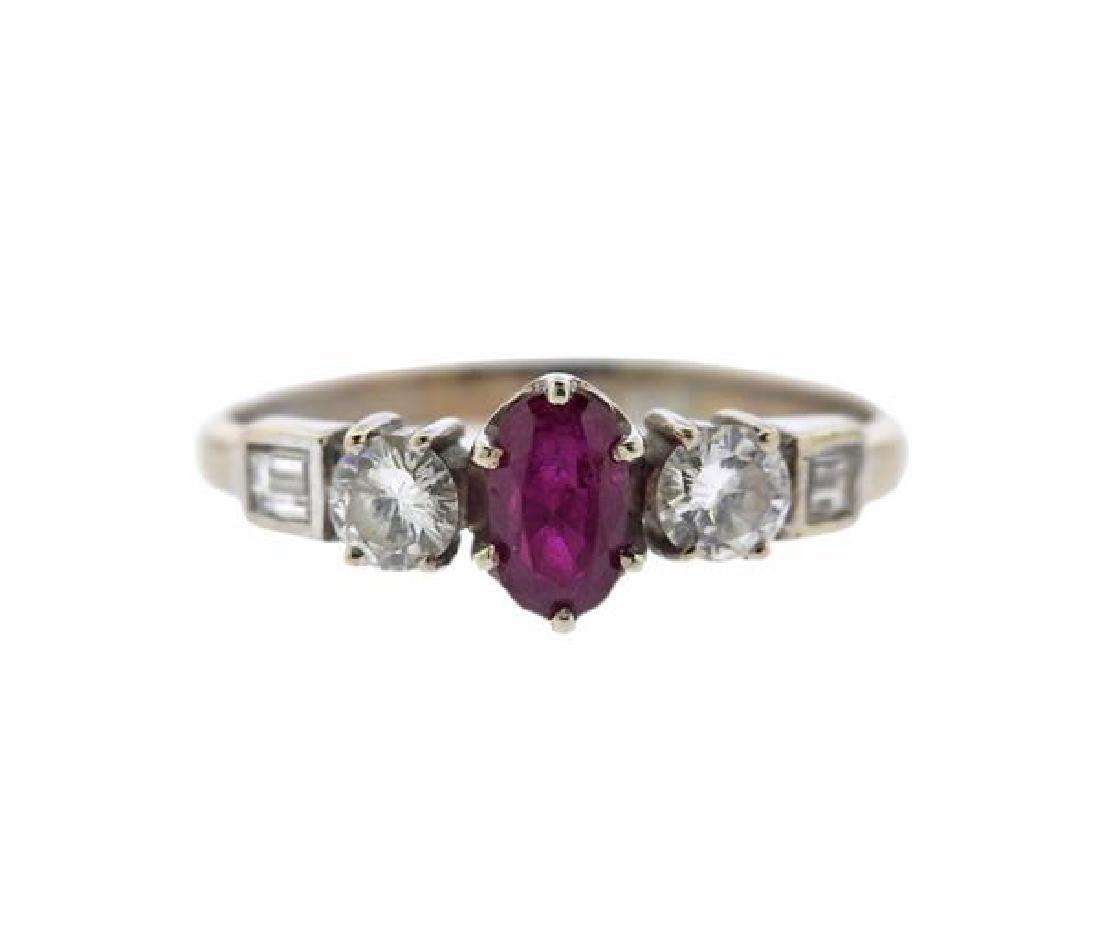 18kGold Ruby Diamond Ring (1 of 4)