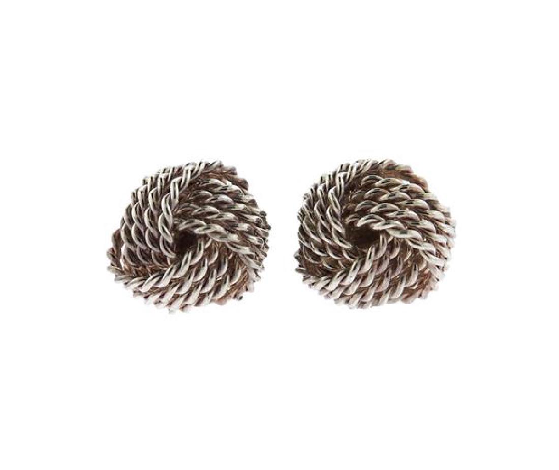 Tiffany & Co Sterling Twist Knot Earrings (1 of 3)