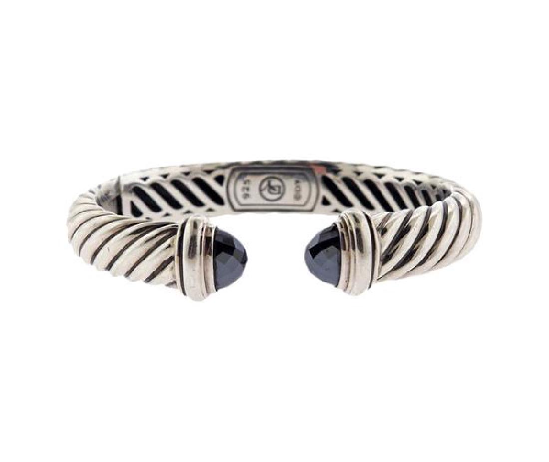 David Yurman Sterling Silver Hematite Cuff Bracelet (1 of 5)