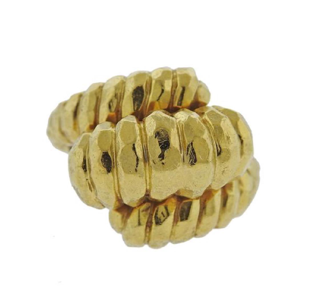 Henry Dunay Hammered 18k Gold Dome Ring (1 of 4)