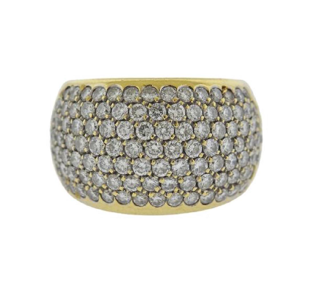 18k Gold Diamond Dome Ring (1 of 4)