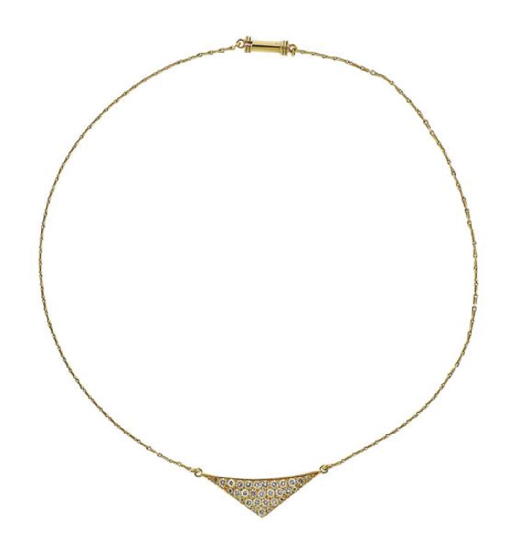 David Webb Platinum 18k Gold Diamond Necklace (1 of 4)