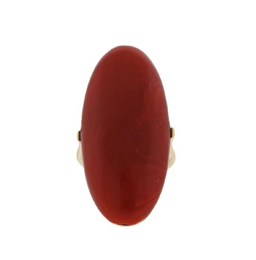 Large 14K Gold Coral Ring (1 of 3)